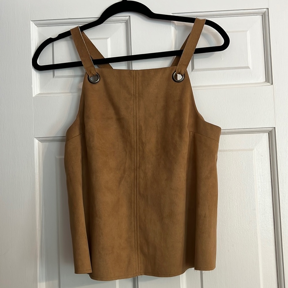 Topshop Suede Tank with Open Back